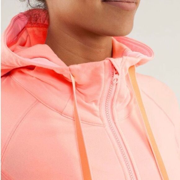 Lululemon Rejuvenate Hoodie size 8 Bleached Coral has a spot - Picture 3 of 11